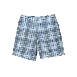 NIKE Golf Tour Performance Golf Shorts Gray/White Plaid Men’s Size 38 Dri-Fit